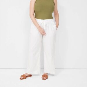 Lane Bryant • Linen Wide Leg Pants
